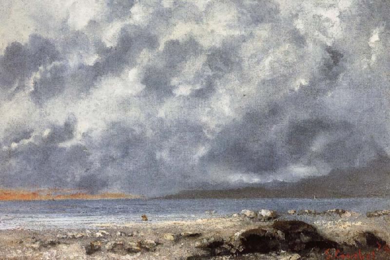 Gustave Courbet Beach Scene